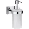 Tesa Seifenspender »Ekkro«, Metall/Glas, Metallfarben/weiß 5