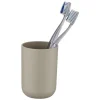 Wenko Zahnputzbecher, Thermoplastischer Kunststoff (TPE), Taupe, Rund 5