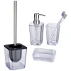 Wenko Bad-Accessoire-Set, Polystyrol (EPS), Transparent 5