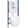 Grohe Wand-WC-Komplettset »Solido Compact«, Tiefspüler, Alpinweiß, Spülrandlos 5