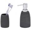 Wenko Bad-Accessoire-Set »Goa«, Polyresin, Geriffelt, Grau 7